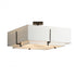 Hubbardton Forge Exos Square Large Double Shade Semi Flush Model: 126513-SKT-14-SF2012-SE2401