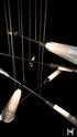 Hubbardton Forge Flight 10 Light Small Pendant in Dark Smoke Finish Model: 131410-SKT-STND-07-85-WC0822