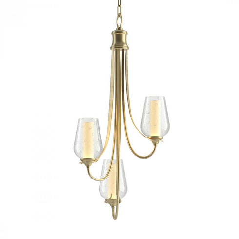 Hubbardton Forge Flora 3 Arm Chandelier Model: 103033-SKT-86-GG0303