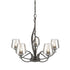 Hubbardton Forge Flora 5 Arm Chandelier Model: 103040-SKT-82-GG0236
