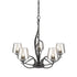 Hubbardton Forge Flora 5 Arm Chandelier Model: 103040-SKT-82-GG0236