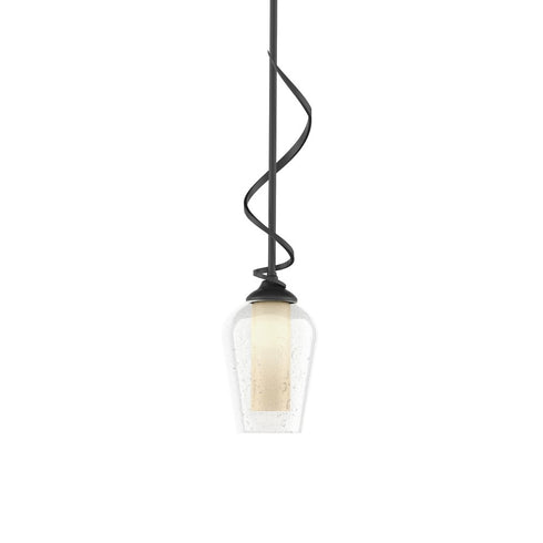 Hubbardton Forge Flora Down Light Mini Pendant in Bronze Finish Model: 183030-SKT-MULT-05-GG0303