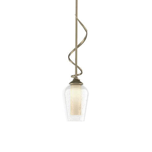 Hubbardton Forge Flora Down Light Mini Pendant in Bronze Finish Model: 183030-SKT-MULT-05-GG0303
