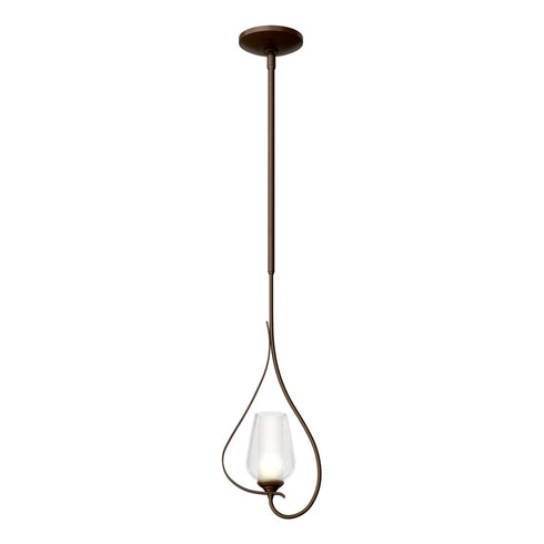 Hubbardton Forge Flora Up Light Mini Pendant in Bronze Finish Model: 183050-SKT-MULT-05-ZS0354