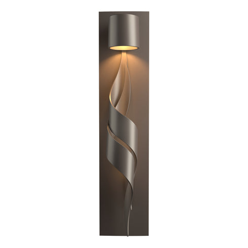 Hubbardton Forge Flux Dark Sky Friendly Outdoor Sconce in Coastal Oil Rubbed Bronze Finish Model: 303090-SKT-14