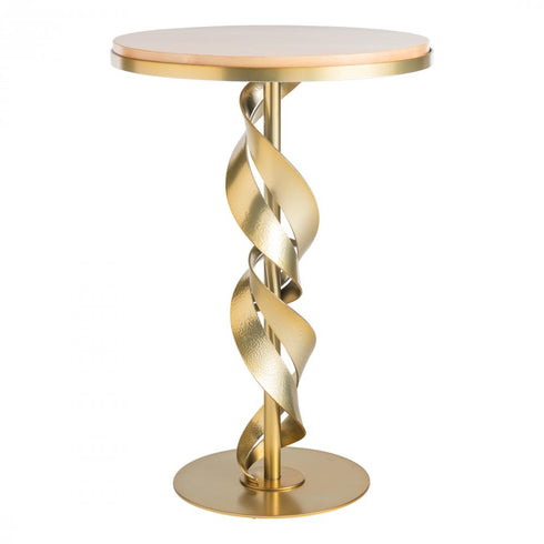 Hubbardton Forge Folio Wood Top Accent Table in Modern Brass Finish Model: 750136-86-M1