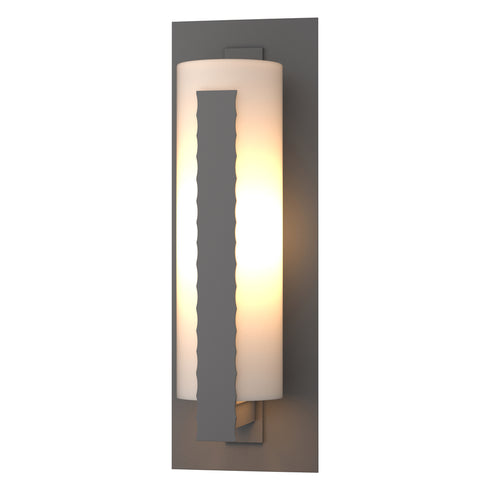Hubbardton Forge Forged Vertical Bars Large Outdoor Sconce in Coastal Oil Rubbed Bronze Finish Model: 307287-SKT-14-GG0037