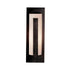 Hubbardton Forge Forged Vertical Bars Large Outdoor Sconce in Coastal Oil Rubbed Bronze Finish Model: 307287-SKT-14-GG0037