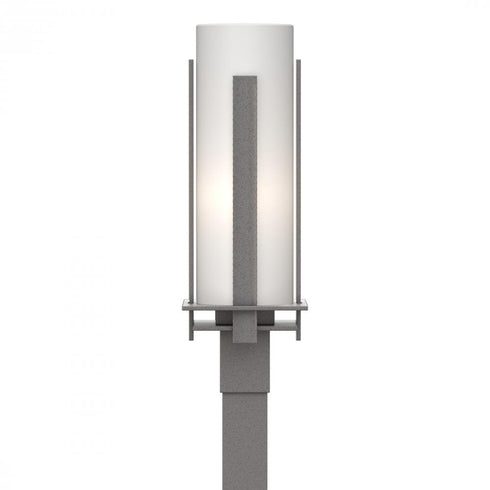 Hubbardton Forge Forged Vertical Bars Outdoor Post Light in Coastal Oil Rubbed Bronze Finish Model: 347288-SKT-14-GG0040