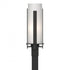 Hubbardton Forge Forged Vertical Bars Outdoor Post Light in Coastal Oil Rubbed Bronze Finish Model: 347288-SKT-14-GG0040