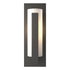 Hubbardton Forge Forged Vertical Bars Outdoor Sconce in Coastal Oil Rubbed Bronze Finish Model: 307286-SKT-14-GG0034