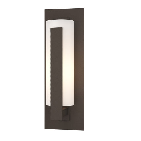 Hubbardton Forge Forged Vertical Bars Small Outdoor Sconce in Coastal Oil Rubbed Bronze Finish Model: 307285-SKT-14-GG0066