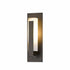 Hubbardton Forge Forged Vertical Bars Small Outdoor Sconce in Coastal Oil Rubbed Bronze Finish Model: 307285-SKT-14-GG0066