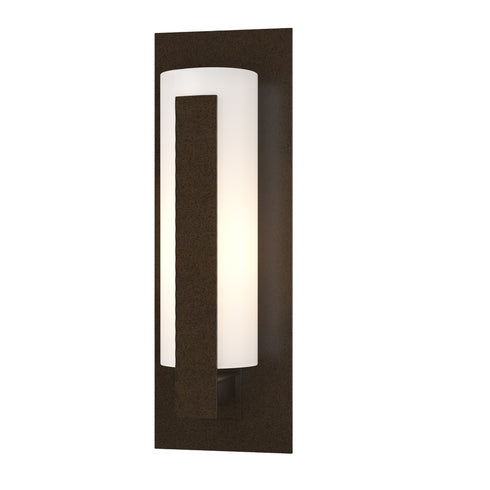 Hubbardton Forge Forged Vertical Bars Small Outdoor Sconce in Coastal Oil Rubbed Bronze Finish Model: 307285-SKT-14-GG0066
