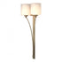 Hubbardton Forge Formae Contemporary 2 Light Sconce in Bronze Finish Model: 204672-SKT-05-GG0169