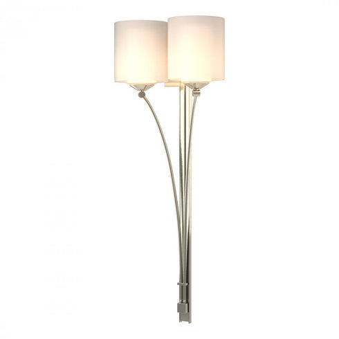 Hubbardton Forge Formae Contemporary 2 Light Sconce in Bronze Finish Model: 204672-SKT-05-GG0169
