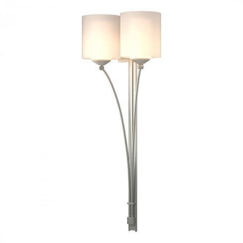Hubbardton Forge Formae Contemporary 2 Light Sconce in Bronze Finish Model: 204672-SKT-05-GG0169