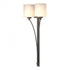 Hubbardton Forge Formae Contemporary 2 Light Sconce in Bronze Finish Model: 204672-SKT-05-GG0169