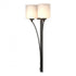 Hubbardton Forge Formae Contemporary 2 Light Sconce in Bronze Finish Model: 204672-SKT-05-GG0169
