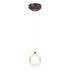 Hubbardton Forge Fritz Globe 1 Light Mini Pendant in White Finish Model: 161187-SKT-STND-02-FD0750