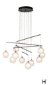 Hubbardton Forge Fritz Globe 10 Light Mobile Pendant in Oil Rubbed Bronze Finish Model: 131151-SKT-STND-14-FD0750