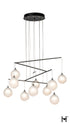 Hubbardton Forge Fritz Globe 10 Light Mobile Pendant in Oil Rubbed Bronze Finish Model: 131151-SKT-STND-14-FD0750