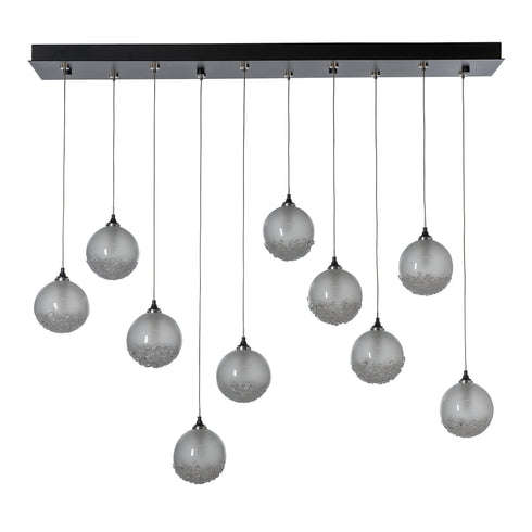 Hubbardton Forge Fritz Globe 10 Light Pendant Model: 131130-SKT-LONG-20-FD0750