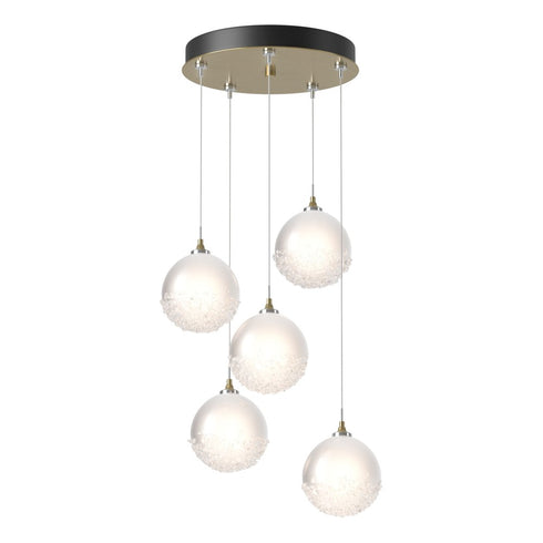 Hubbardton Forge Fritz Globe 5 Light Pendant Model: 131131-SKT-LONG-20-FD0750