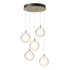 Hubbardton Forge Fritz Globe 5 Light Pendant Model: 131131-SKT-LONG-20-FD0750
