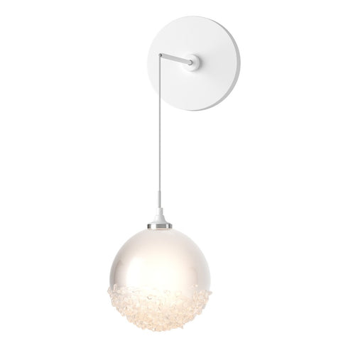Hubbardton Forge Fritz Globe Low Voltage Sconce in White Finish Model: 208903-SKT-02-FD0750