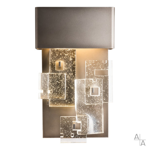 Hubbardton Forge Fusion Small LED Sconce in Dark Smoke Finish Model: 403016-LED-07-II0801