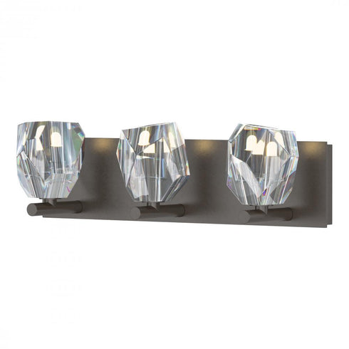 Hubbardton Forge Gatsby 3 Light Bath Sconce in Black Finish Model: 201322-SKT-10-CR