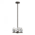 Hubbardton Forge Gatsby 4 Light Semi Flus Pendant Model: 131061-SKT-MULT-20-CR