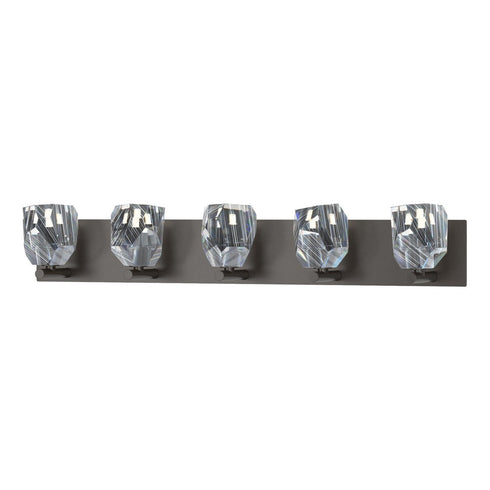 Hubbardton Forge Gatsby 5 Light Bath Sconce in Black Finish Model: 201323-SKT-10-CR