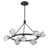 Hubbardton Forge Gatsby 9 Light Ring Pendant Model: 131067-SKT-MULT-14-CR
