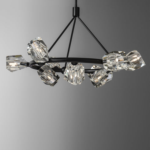 Hubbardton Forge Gatsby 9 Light Ring Pendant Model: 131067-SKT-MULT-14-CR