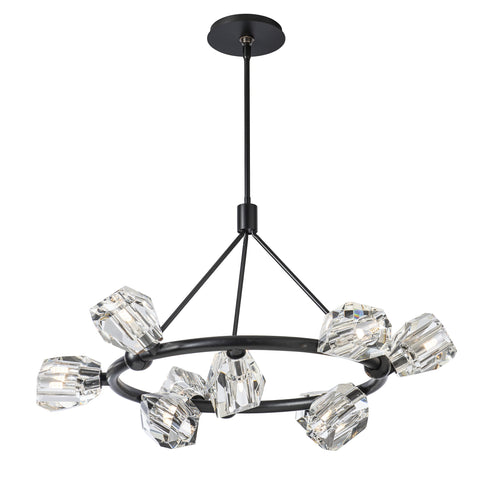 Hubbardton Forge Gatsby 9 Light Ring Pendant Model: 131067-SKT-MULT-20-CR