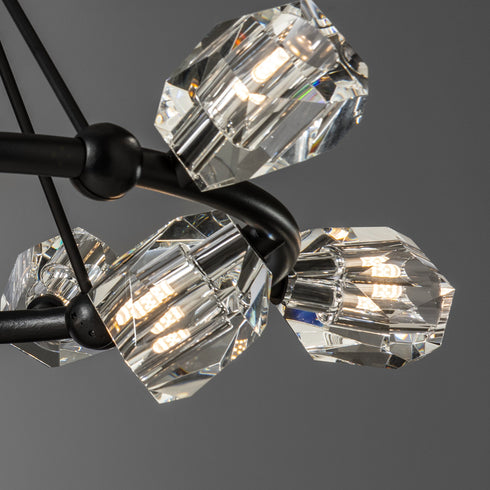 Hubbardton Forge Gatsby 9 Light Ring Pendant Model: 131067-SKT-MULT-20-CR