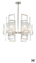 Hubbardton Forge Geo 6 Light Pendant in Sterling Finish Model: 131552-SKT-MULT-85-ZM0836
