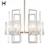 Hubbardton Forge Geo 6 Light Pendant in Sterling Finish Model: 131552-SKT-MULT-85-ZM0836