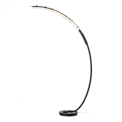 Hubbardton Forge Glissade LED Arc Floor Lamp in Black Finish Model: 241108-LED-10-ZM0749