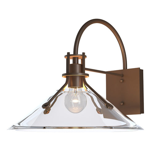 Hubbardton Forge Henry Large Glass Shade Outdoor Sconce in Coastal White Finish Model: 302714-SKT-02-FD0686