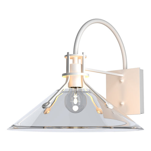 Hubbardton Forge Henry Large Glass Shade Outdoor Sconce in Coastal White Finish Model: 302714-SKT-02-FD0686