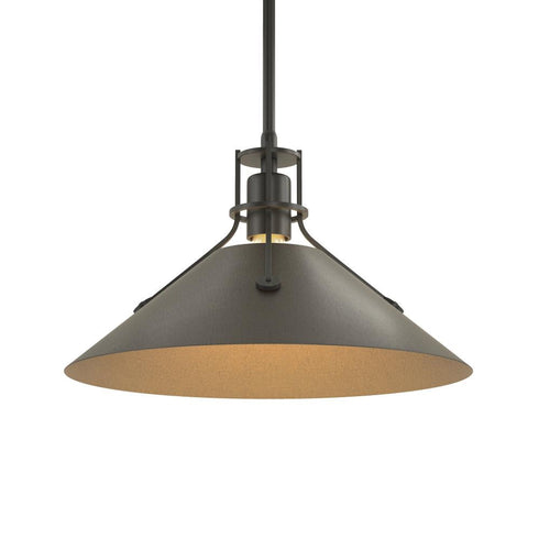 Hubbardton Forge Henry Medium Steel Shade Pendant Model: 134550-SKT-MULT-82-85
