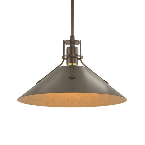 Hubbardton Forge Henry Medium Steel Shade Pendant Model: 134550-SKT-MULT-82-85