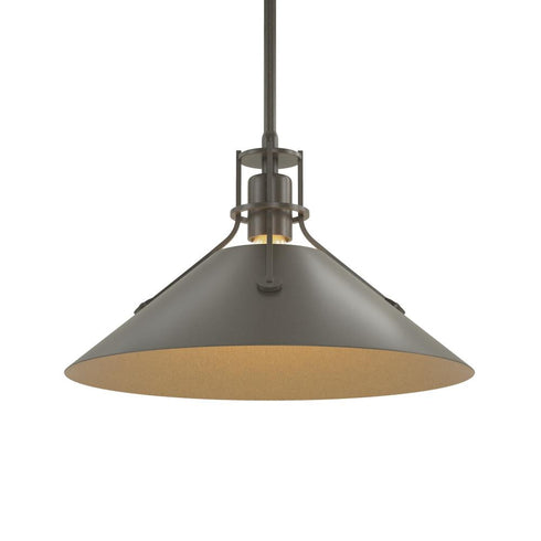 Hubbardton Forge Henry Medium Steel Shade Pendant Model: 134550-SKT-MULT-82-85