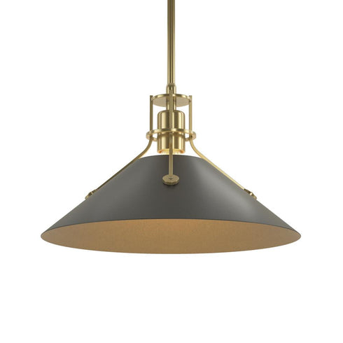Hubbardton Forge Henry Medium Steel Shade Pendant Model: 134550-SKT-MULT-82-85