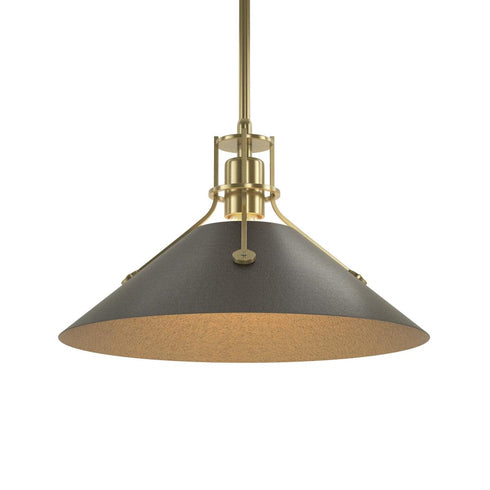 Hubbardton Forge Henry Medium Steel Shade Pendant Model: 134550-SKT-MULT-82-85