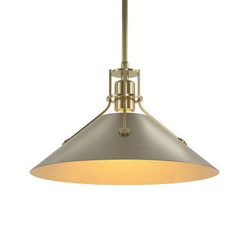 Hubbardton Forge Henry Medium Steel Shade Pendant Model: 134550-SKT-MULT-82-85