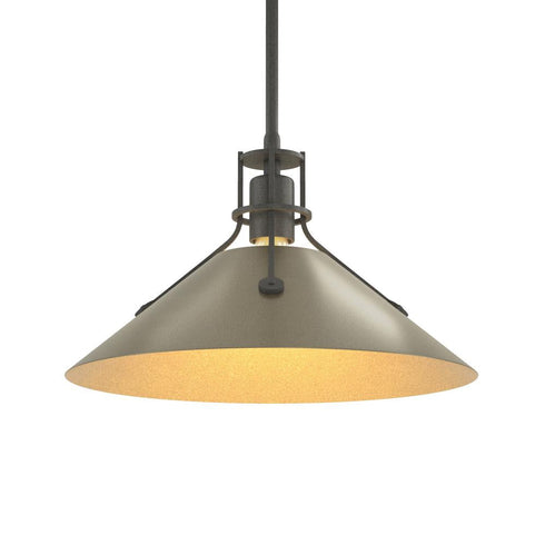 Hubbardton Forge Henry Medium Steel Shade Pendant Model: 134550-SKT-MULT-82-85